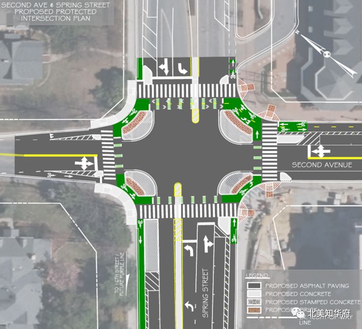 蒙郡交通局8月1日在其官方推特上解释了该十字路口新的安全设置如何