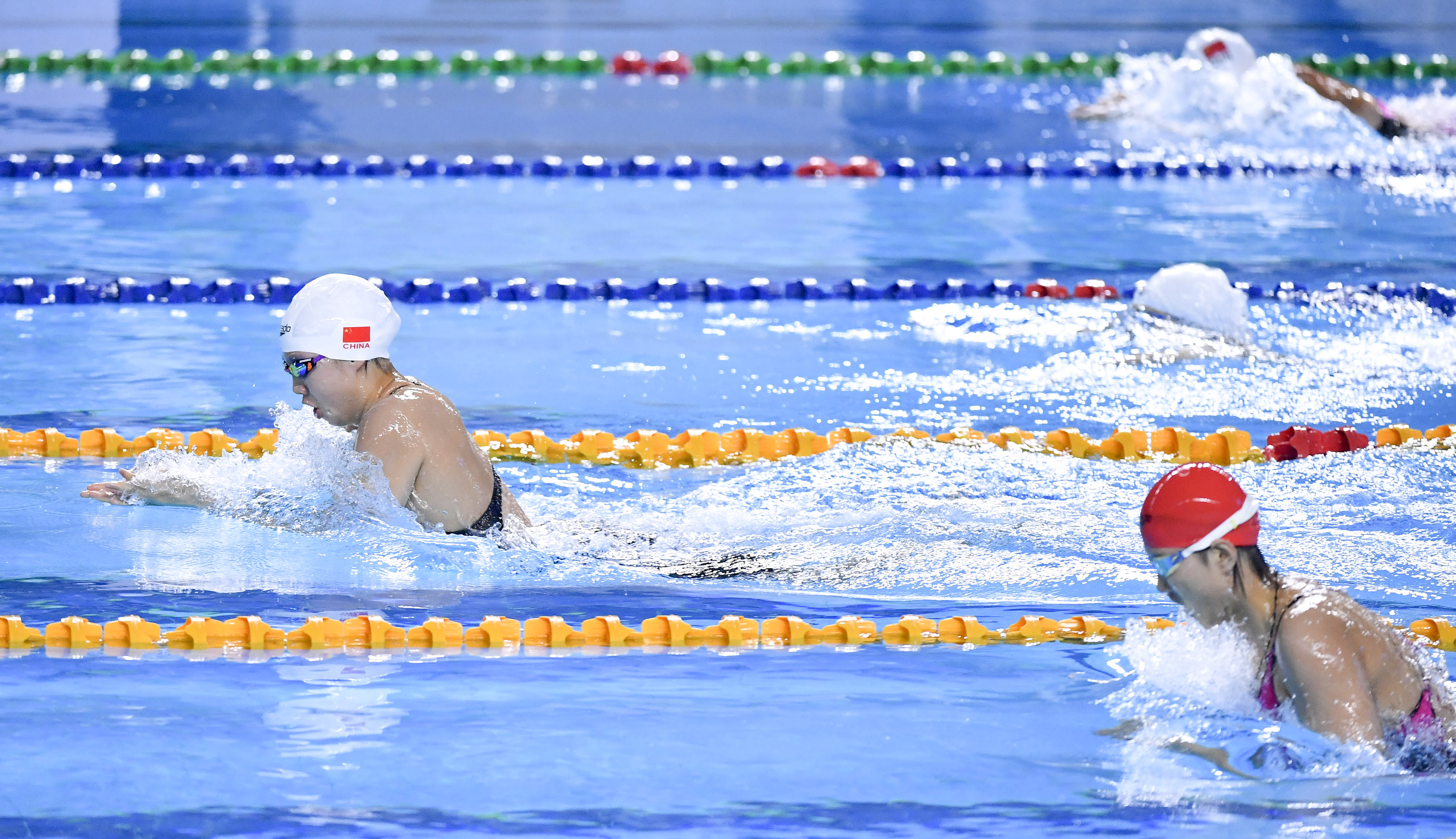 游泳——体校乙组女子100米蛙泳决赛赛况