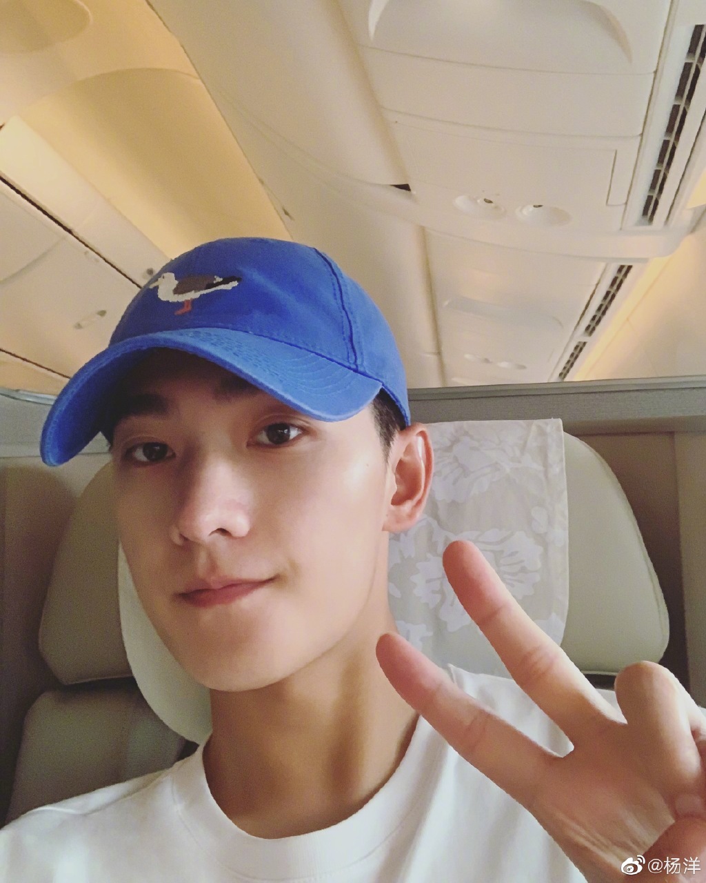 杨洋更博晒剪刀手自拍今日周四杨总喊你追剧啦