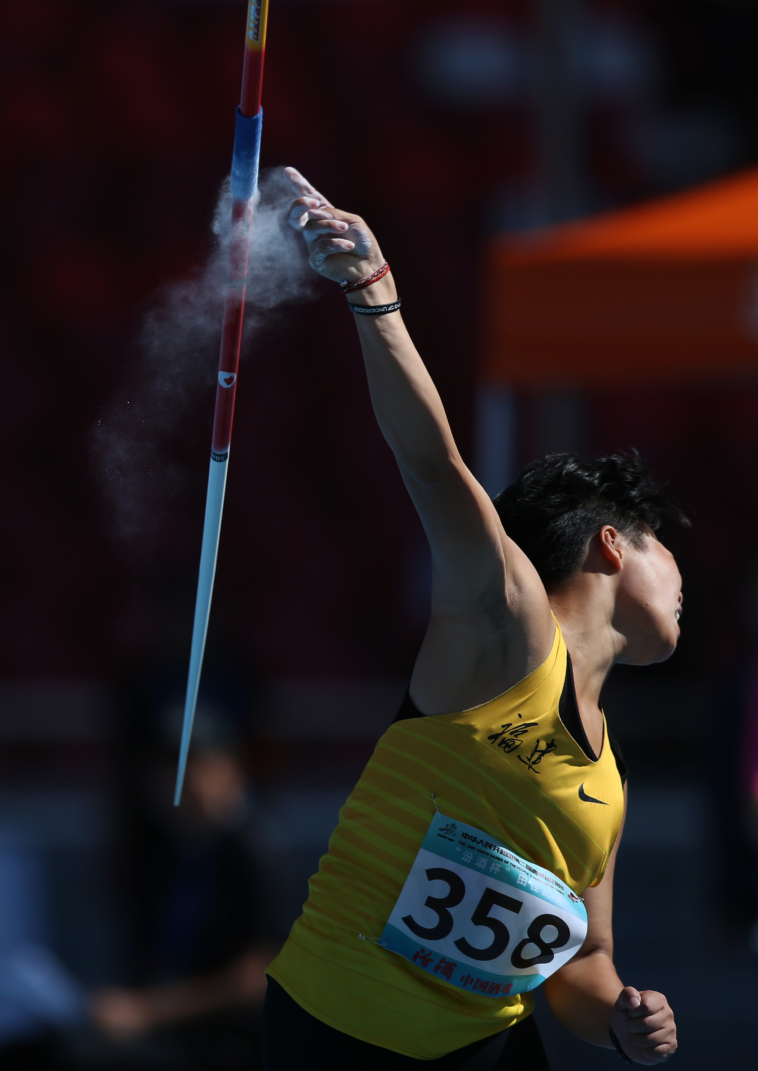 田径体校甲组女子标枪赛况