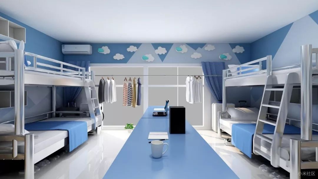 青岛的同学们将大海的元素完美嵌入整套方案的设计中,在原有宿舍的