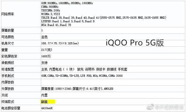 vivo又在憋大招即将发布的iqoopro5g手机将会是折叠屏设计