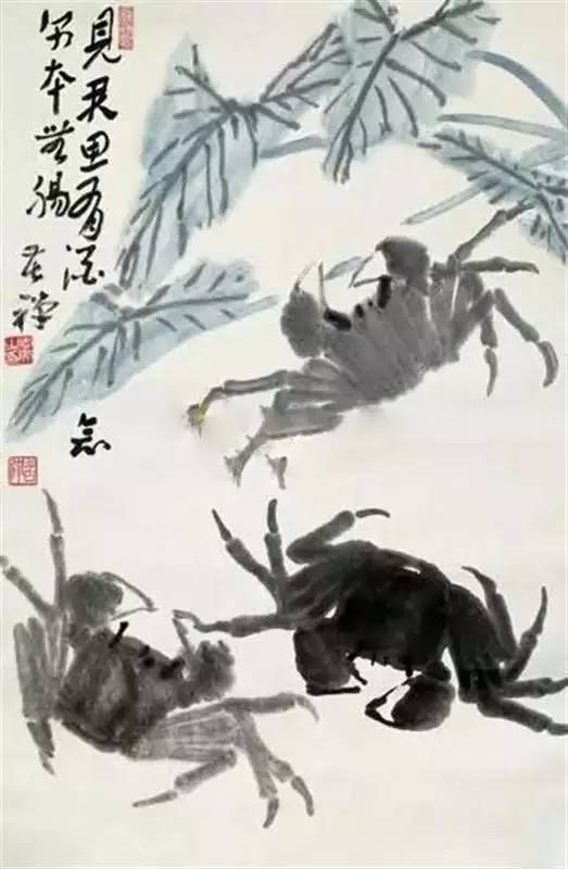 历代名家画作品品鉴螃蟹