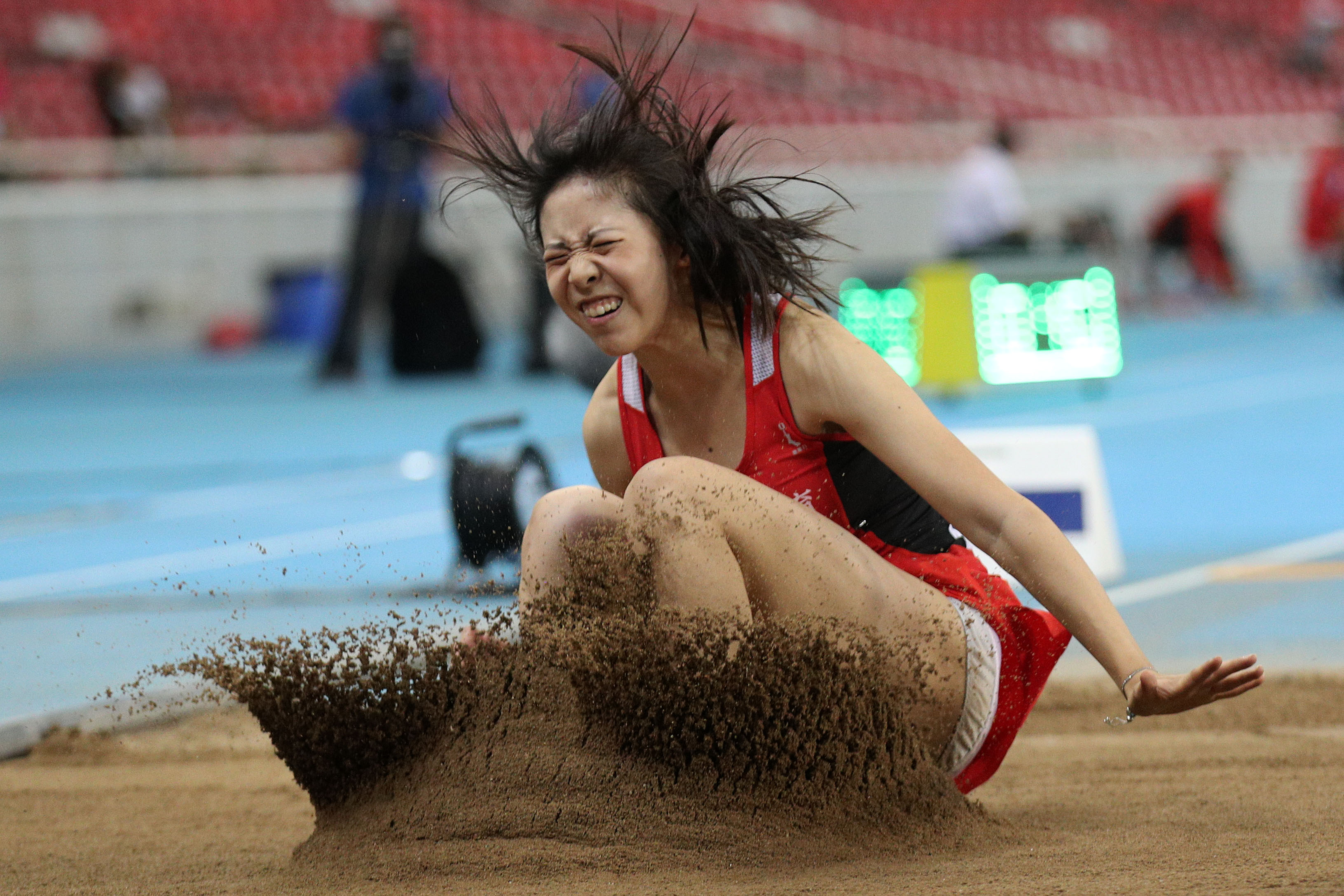 田径社会俱乐部组女子跳远决赛赛况