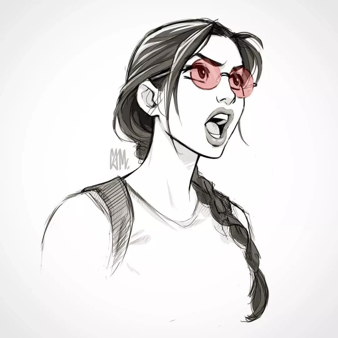 女儿超爱的速写表情真是太适合临摹了美术生建议收藏