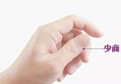 按少商穴缓解咽喉痛