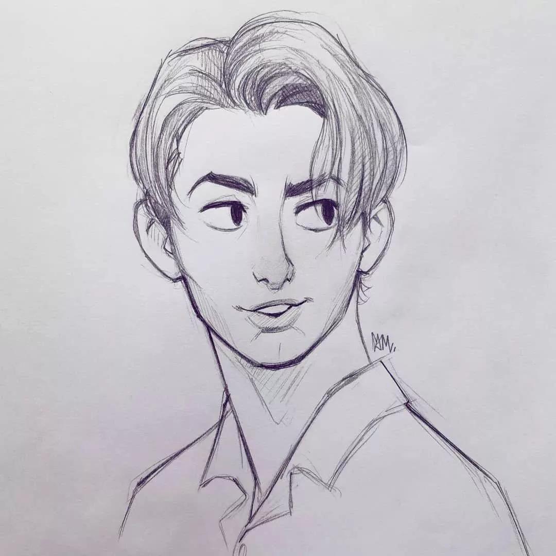 女儿超爱的速写表情真是太适合临摹了美术生建议收藏