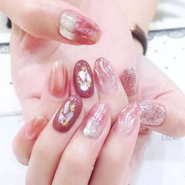 水波纹美甲每一款都美翻了