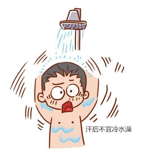 3,大汗淋漓时洗冷水澡2,电风扇直吹人体1,过度依赖空调二,正确避免