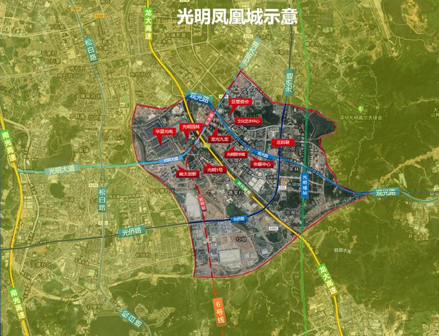 光明凤凰城规划图图片