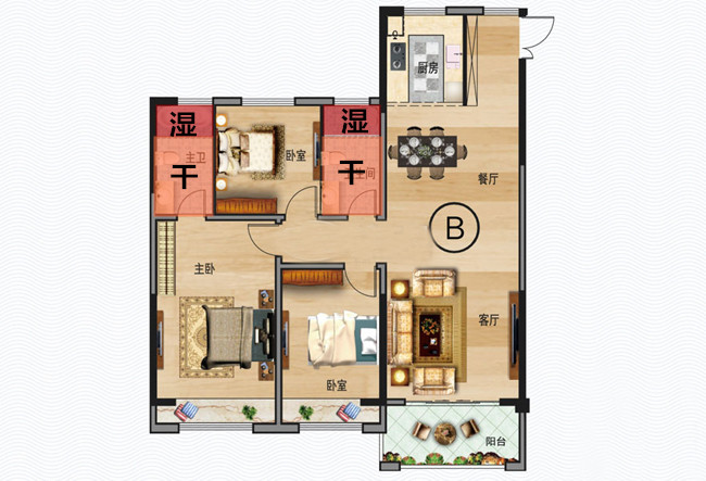 【昌建·君悦府】b户型评测