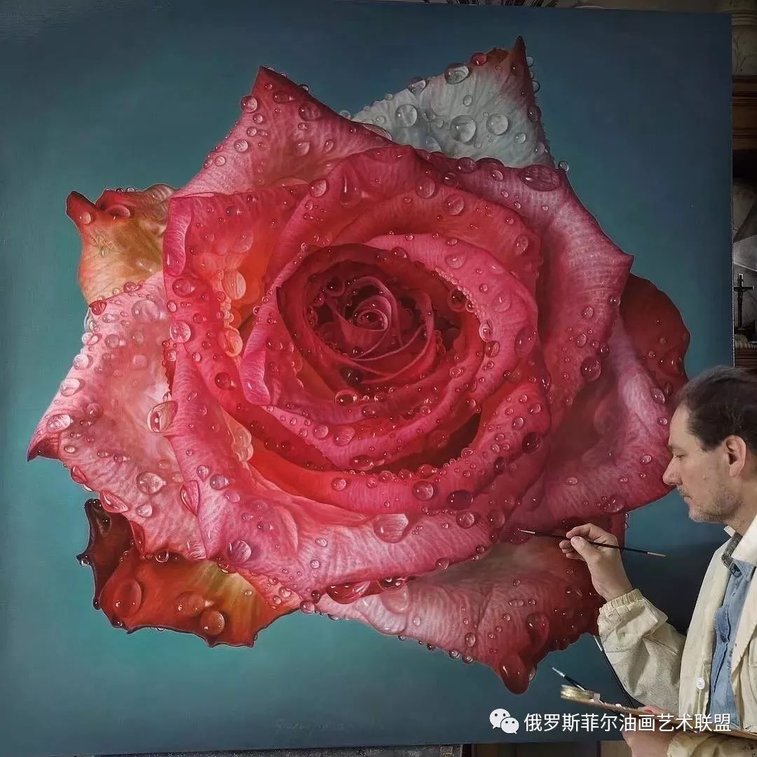 意大利画家吉奥卡奇诺帕西尼花卉写实油画作品欣赏