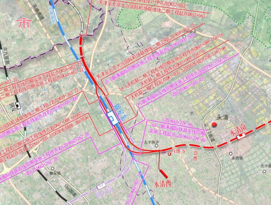 明年1月开工廊涿城际铁路线路公布市区可直达固安涿州等地
