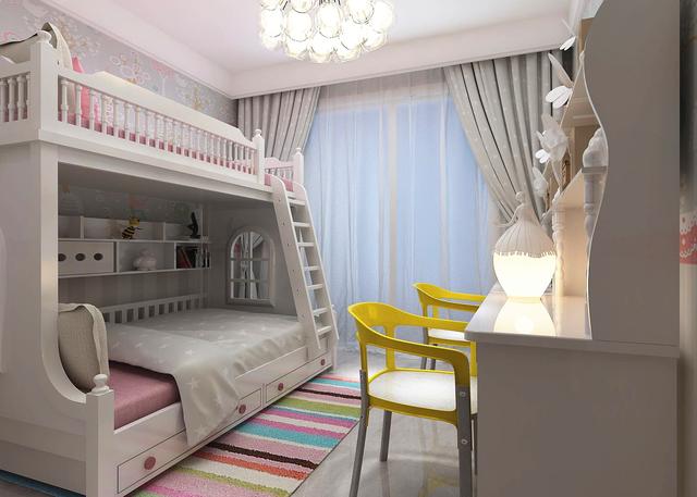 泰安宝盛广场小区三居室装修,禅意与精致并存,男女儿童房超美-鹤立