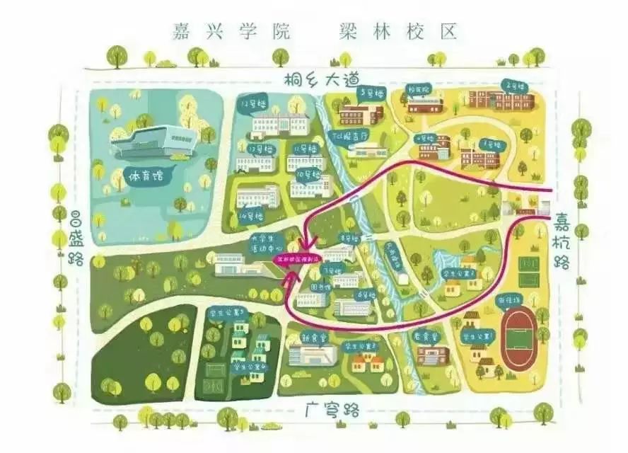 嘉兴学院越秀校区地图图片