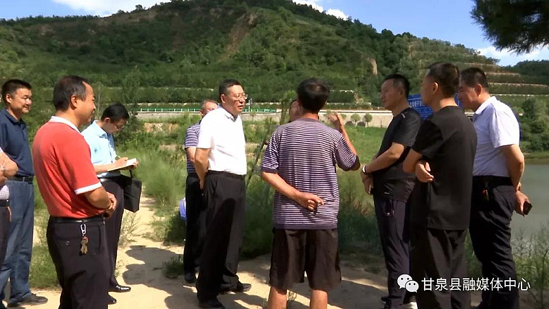 左新文调研甘泉县河长制暨水污染防治和防汛工作