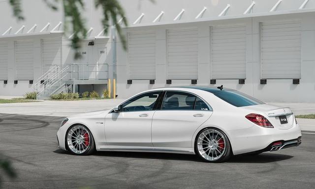 奔驰amg s63 4matic改装,配22英寸抛光锻造轮毂