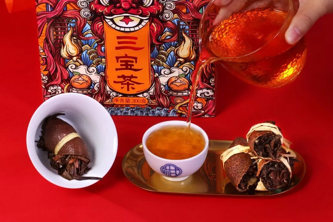 新品上市柑润堂天马三宝茶三宝融合协调相得益彰