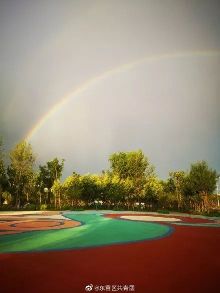 美呆了东营天空现三道彩虹一瞬间刷爆朋友圈
