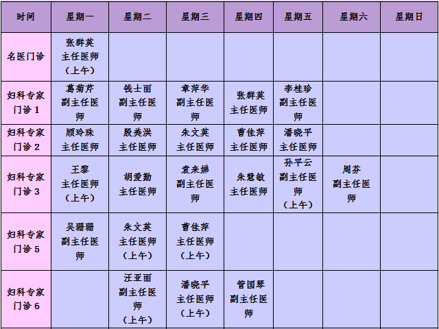 (上海红房子)郭延荣妇科(上午)8月24日副主任医师(省儿保)徐斌耳鼻