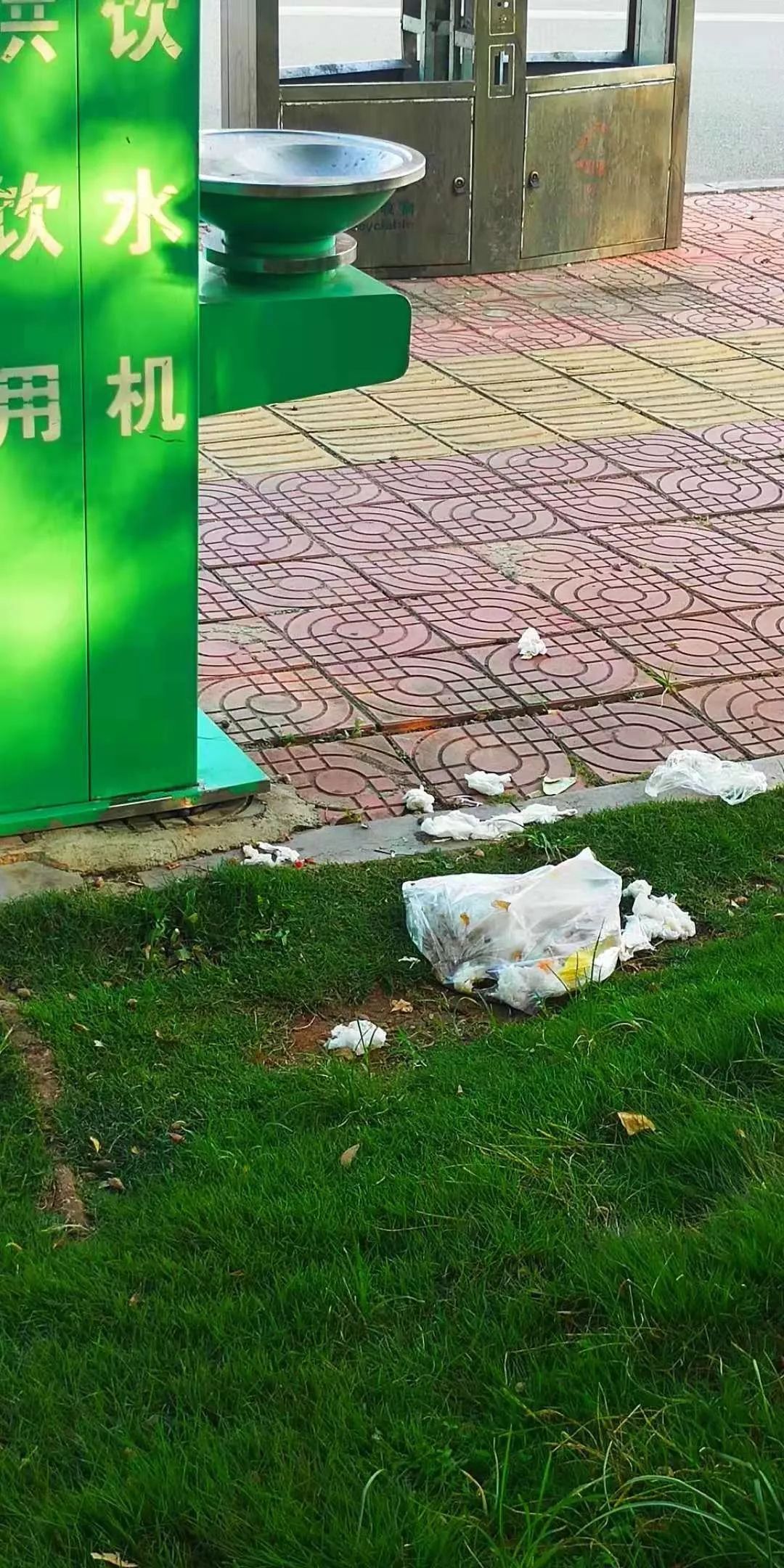 不文明行为曝光扔不进垃圾桶的垃圾马路中间的穿越者