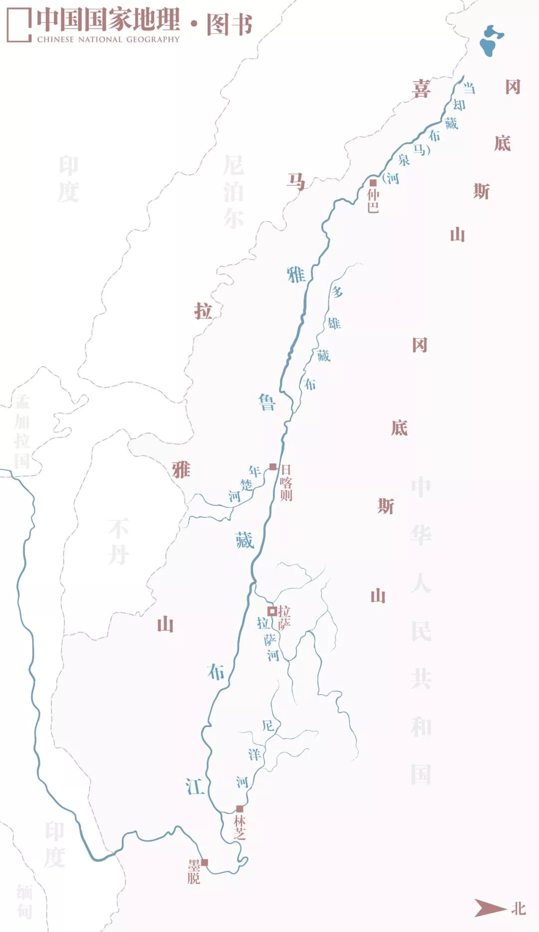 雅鲁藏布江地图位置图图片
