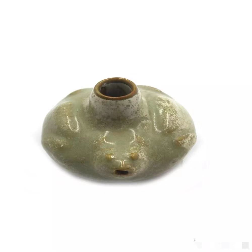 北宋宋汝窑青釉滴水匜,极为精巧,玲珑别致_砚滴