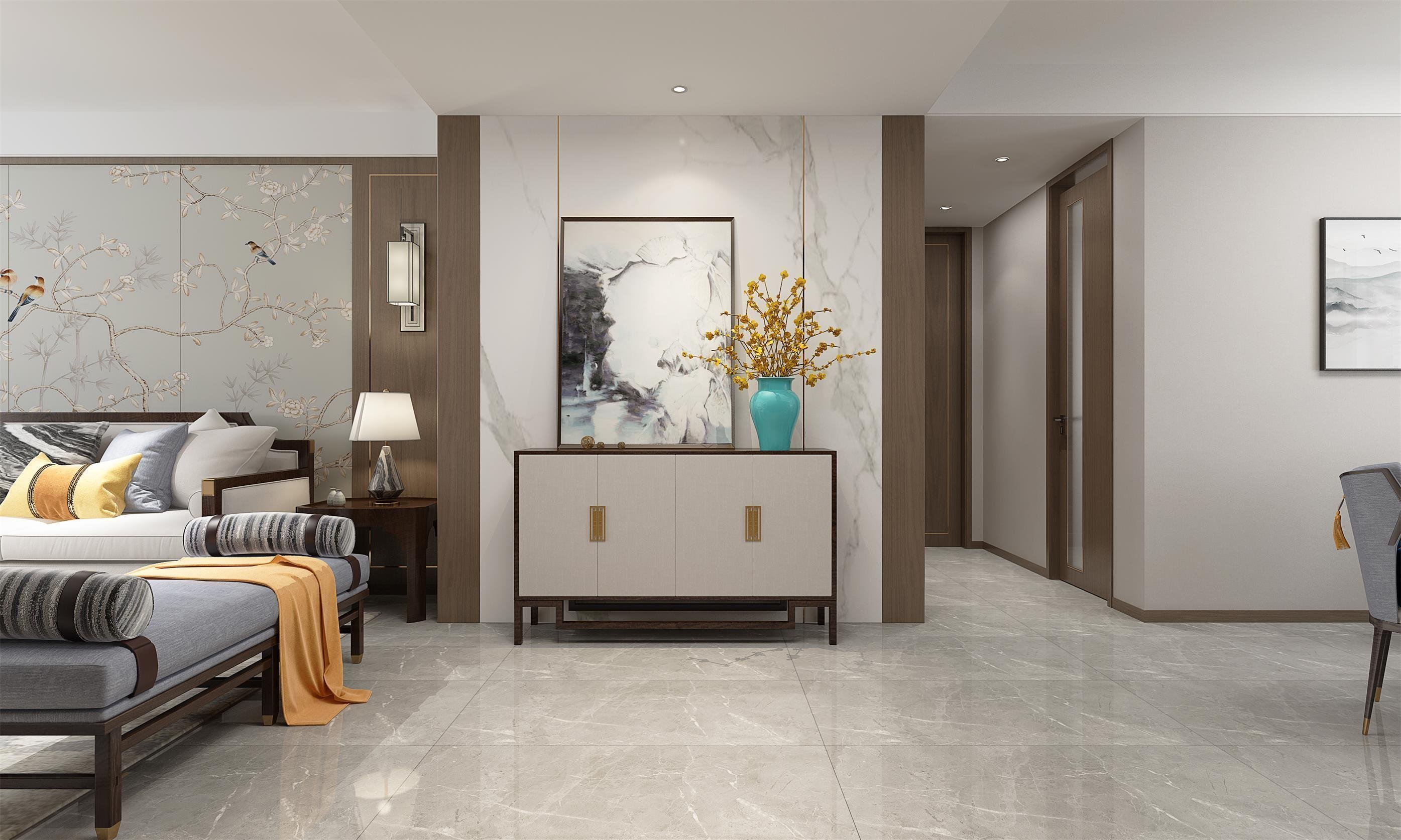 首开国风琅樾 165平米装修案例 新中式风格装修效果图_设计