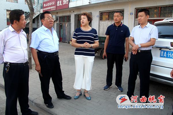 河曲副县长王霞,牛朝旭督查国家卫生县城复审工作