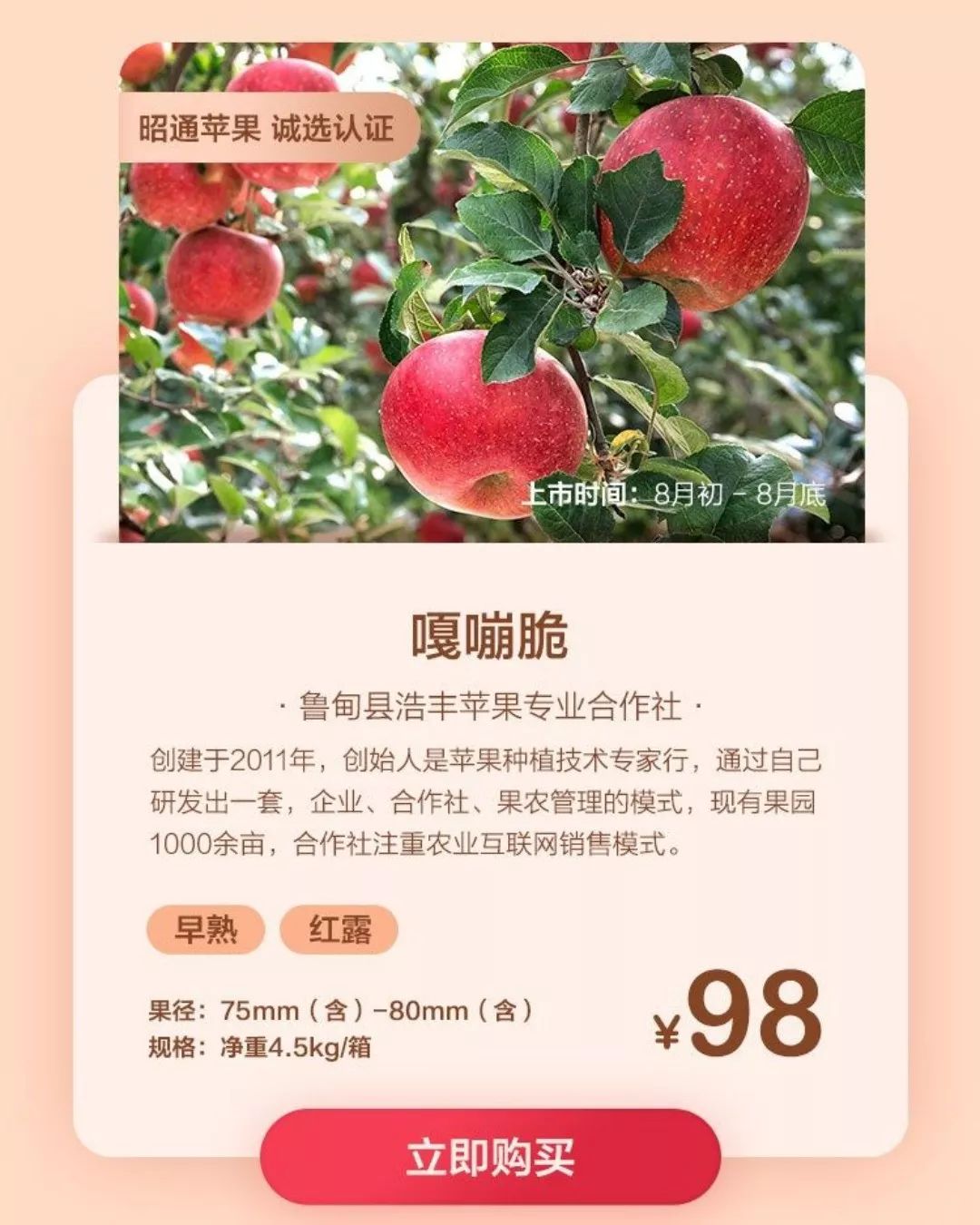 这个被人民日报点赞的昭通苹果上线游云南商城大家放心买买买