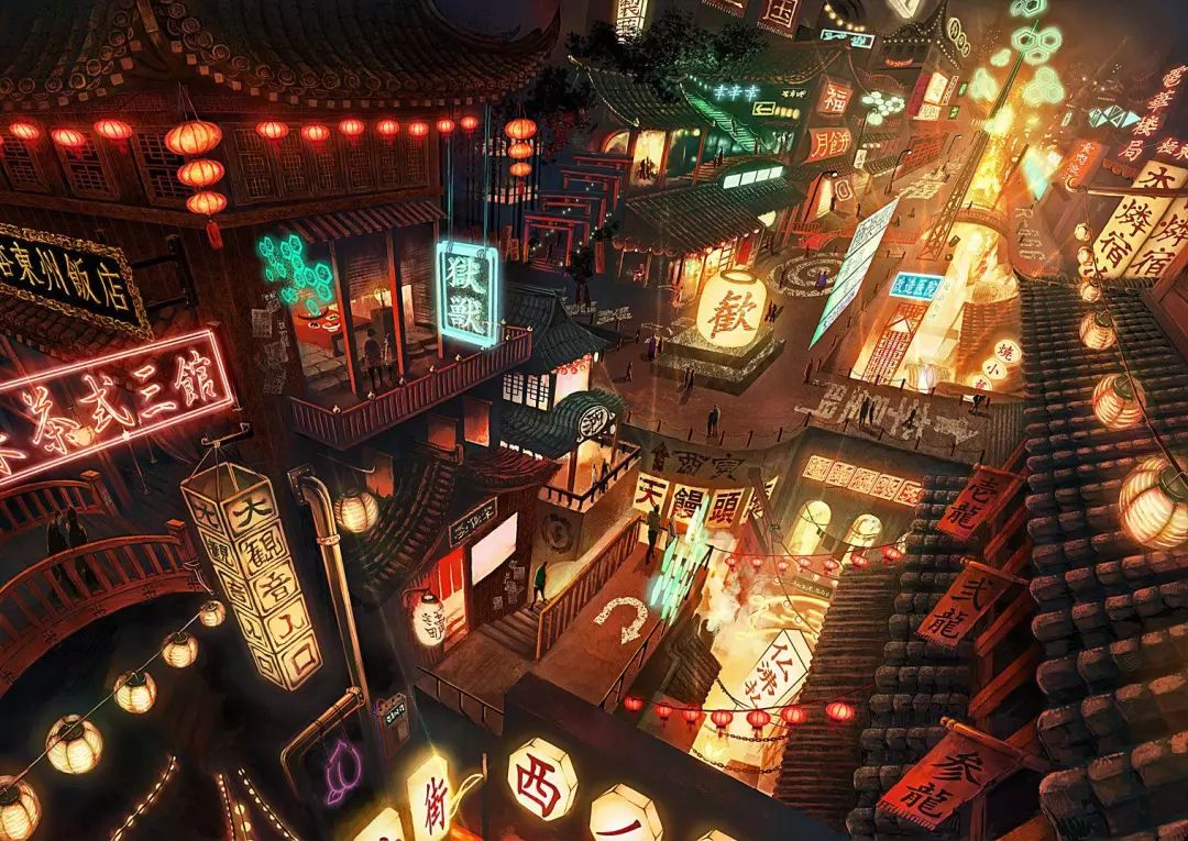 科技感炸裂未来世界の幻想二次元科幻风画作