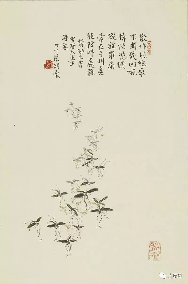 张颔的戏蚊图及题跋