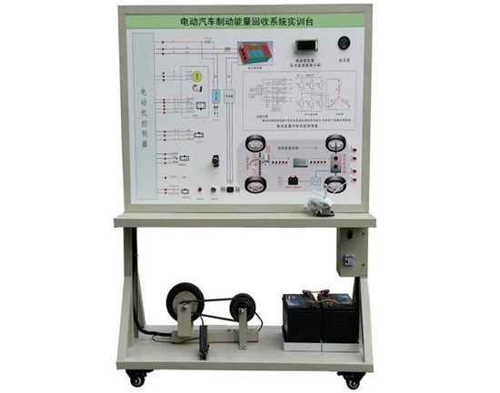 展示電動汽車高壓系統的組成結構,包括動力電池,高壓控制盒,電機控制