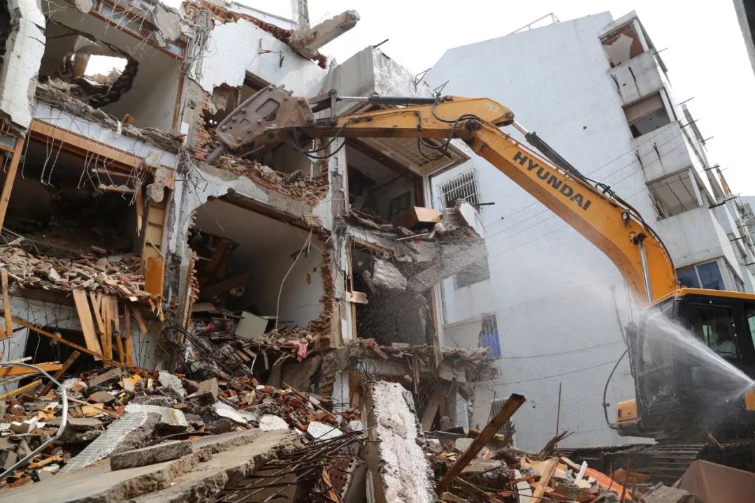 胥江河畔叶家庄4号楼正式清零拆除啃下这块硬骨头可不容易