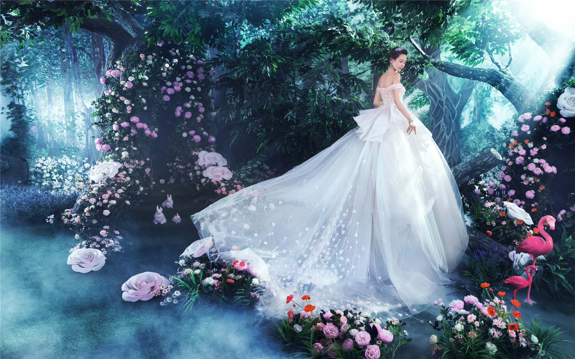 满足新娘所有期待西安超唯美迷幻森林婚纱照