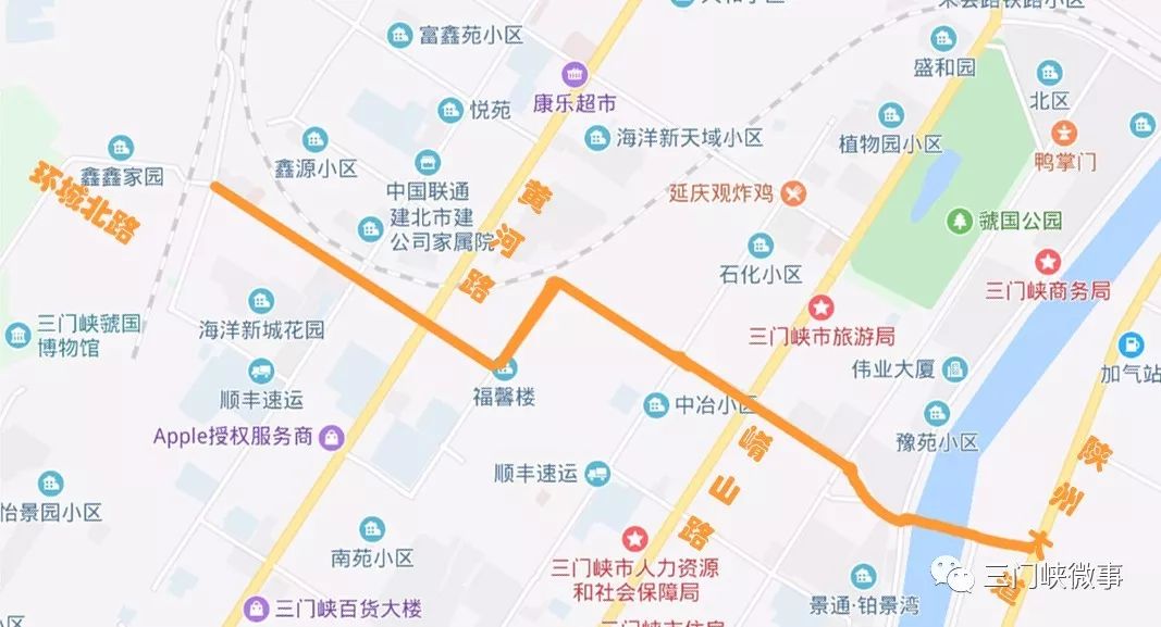 三门峡市区交通路线图图片