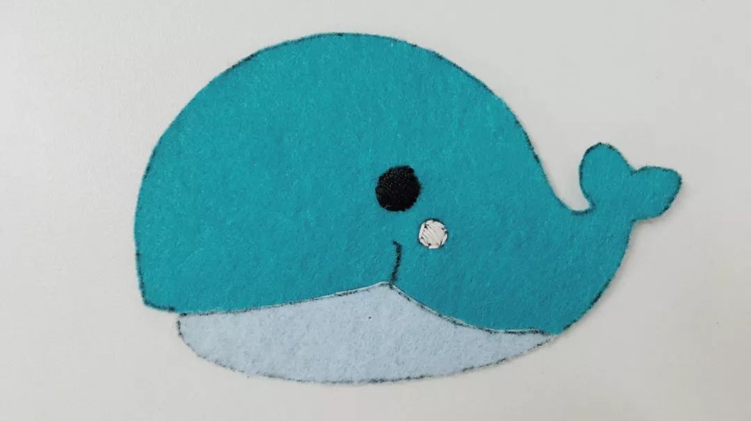 四四手工 | 三个「不织布」制的小玩意儿_鲸鱼