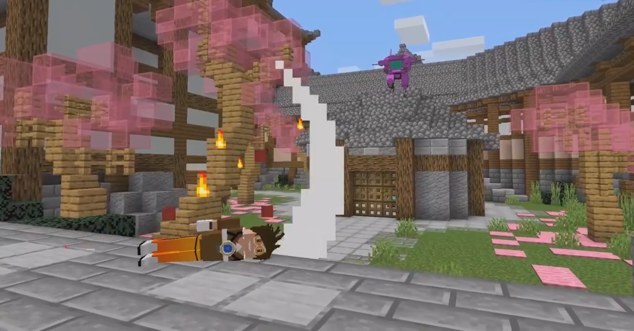 大神在我的世界中复刻ow花村和dva玩法超还原