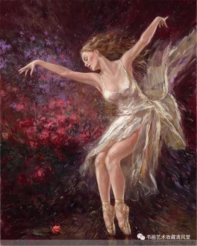 前南斯拉夫绘画海边那个少女裙子被风吹起