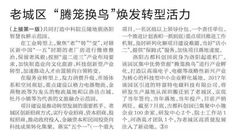 【活力老城】老城区 "腾笼换鸟"焕发转型活力_洛阳