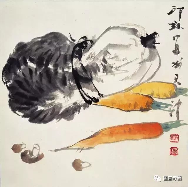 被誉为中国小写意花鸟画扛鼎者的果蔬作品70幅
