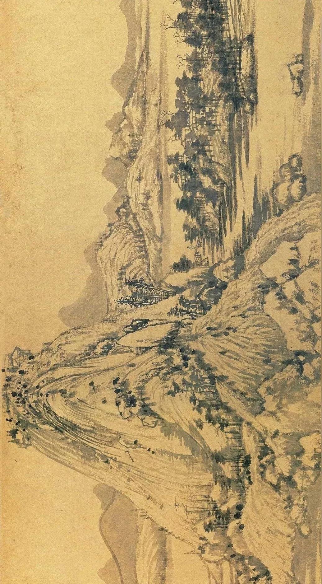 9cm 台北故宫博物院藏黄公望《富春山居图·无用师卷》他在创作风格上