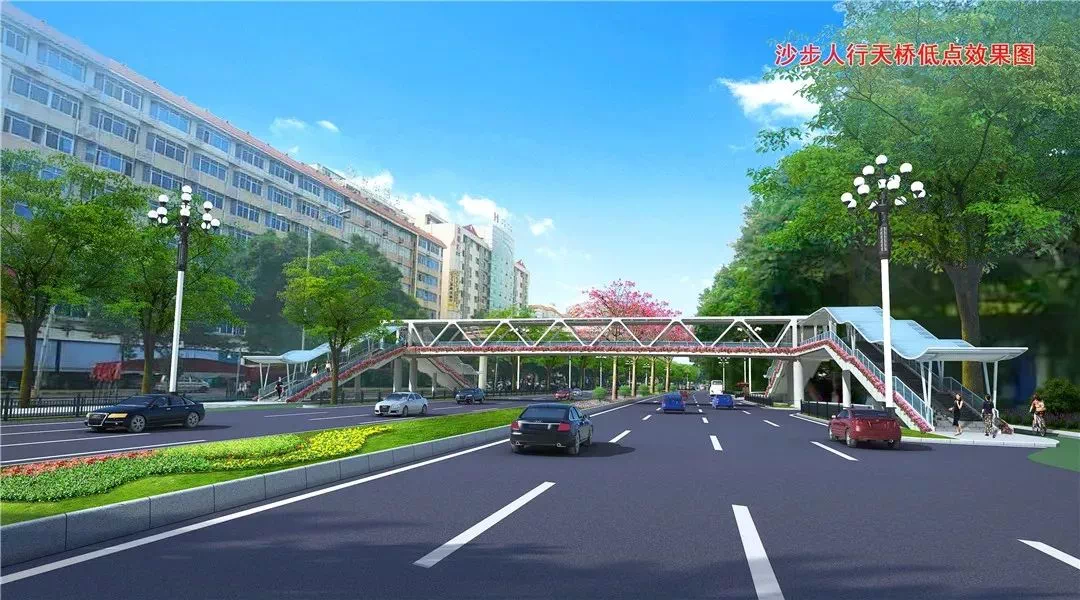 快到飞起黄埔东路快速化升级改造新建7座人行天桥