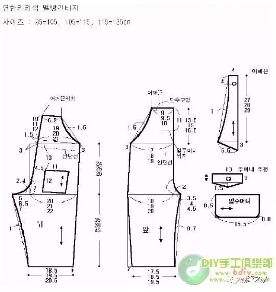 儿童背带裤的裁剪图