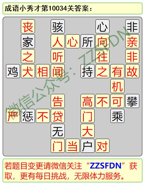 原创微信成语小秀才第10001关至10100关答案图解