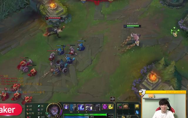 小虎与faker韩服狭路相逢被faker单杀