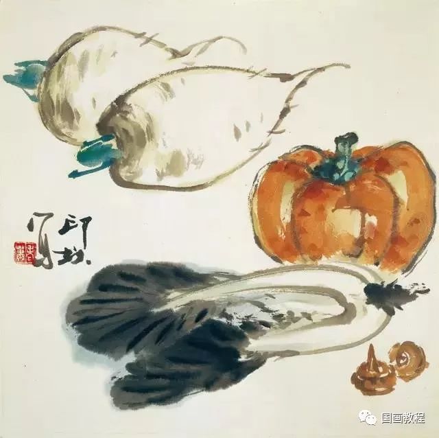 被誉为中国小写意花鸟画扛鼎者的果蔬作品70幅