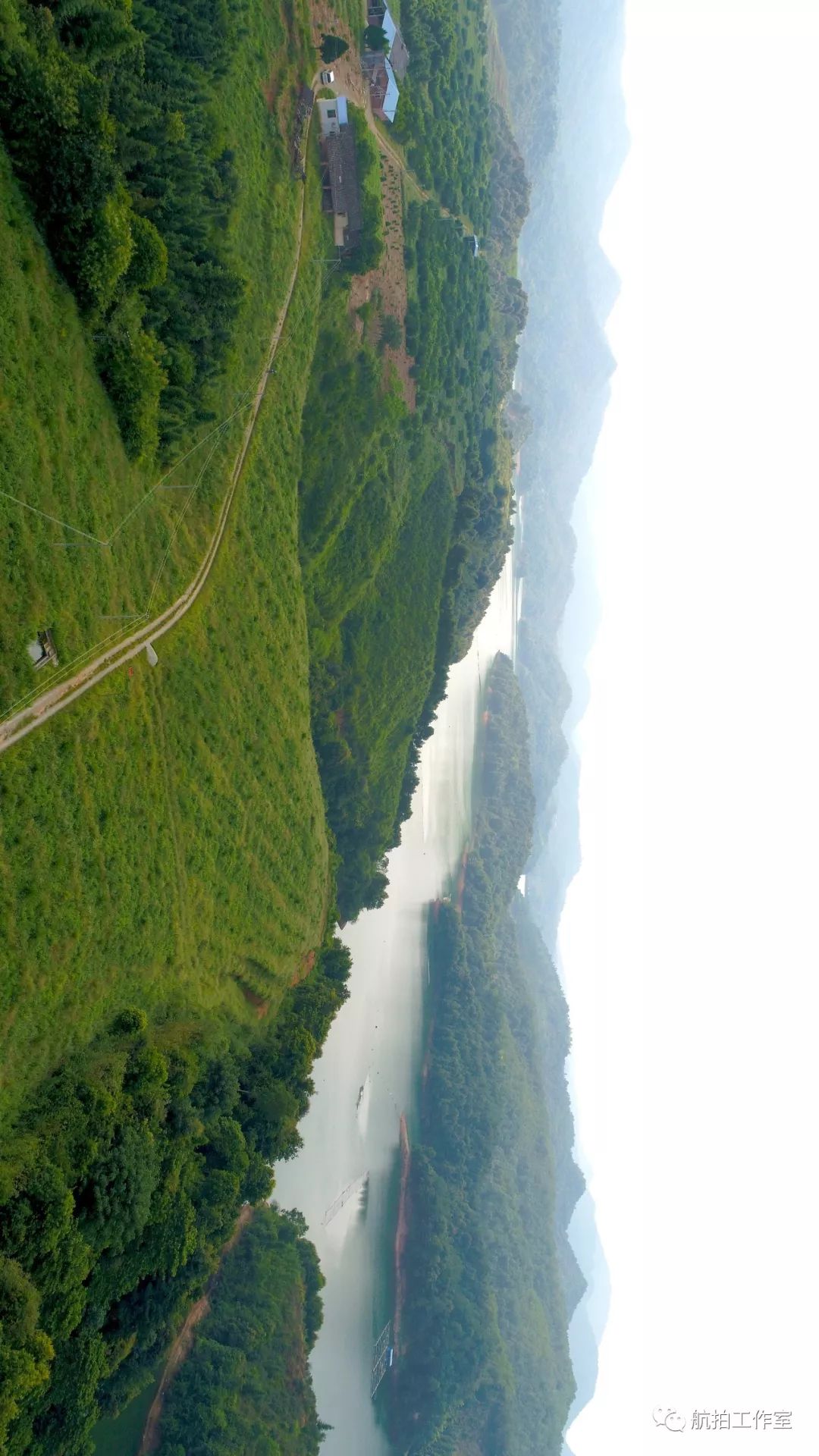 航拍龙川县贝岭镇石马村壮丽山河