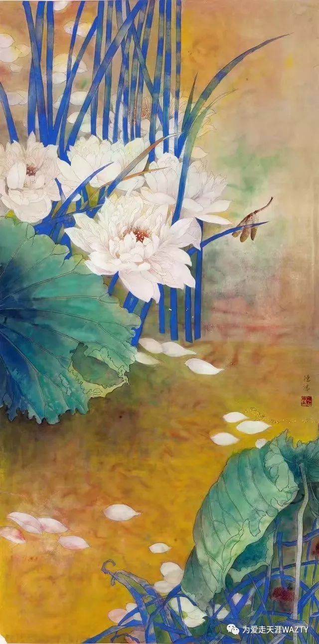 艺弹陈沫淡若无痕艳臻极致读画家陈沫作品有感