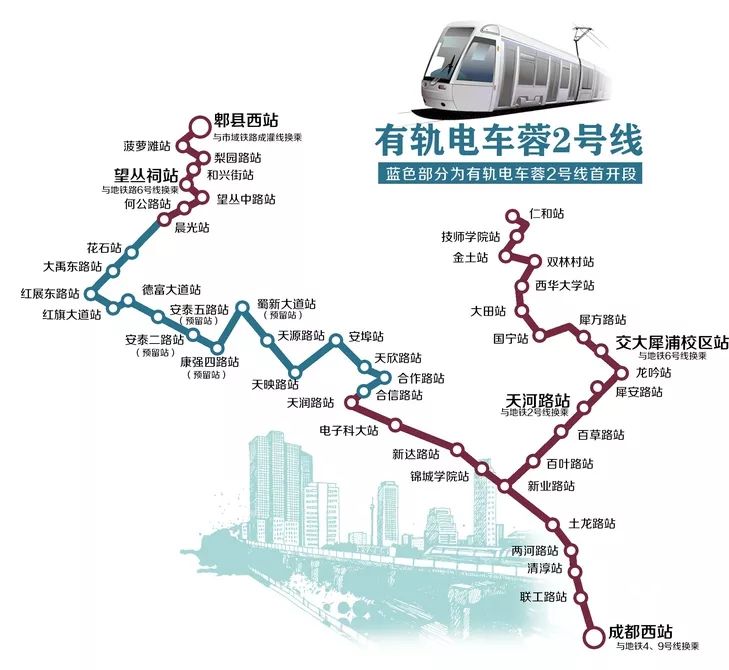 首条机场线10号线,有轨电车蓉2号线首开段等线路陆续开通